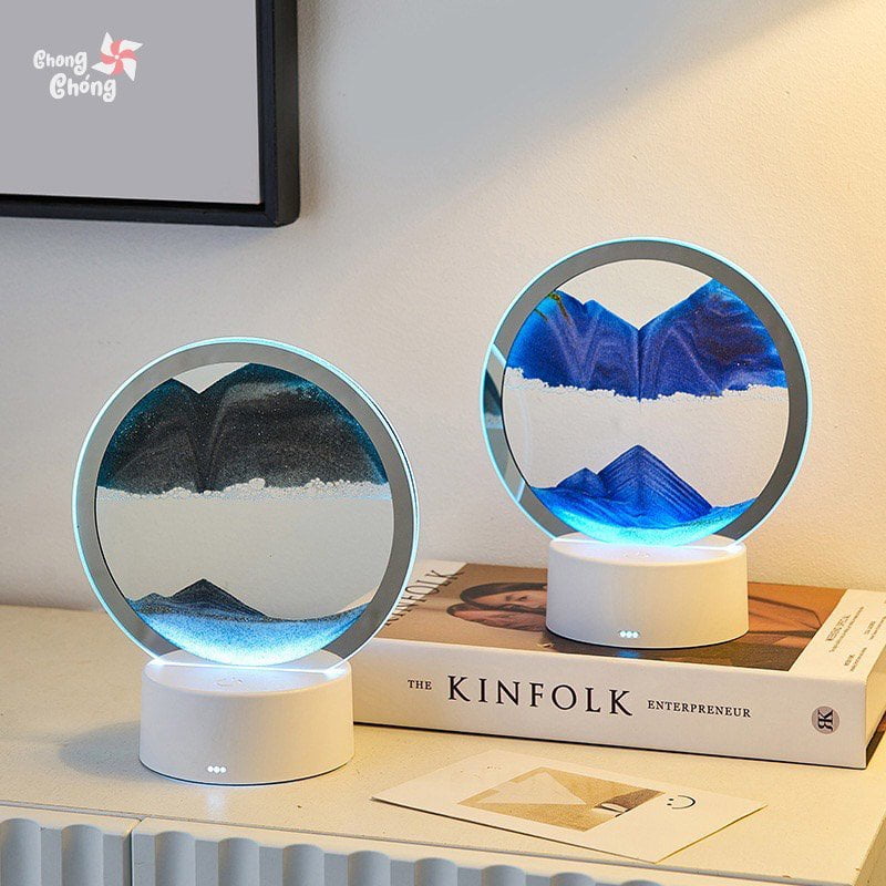 Tranh cát chảy 3D chuyển động tích hợp đèn LED